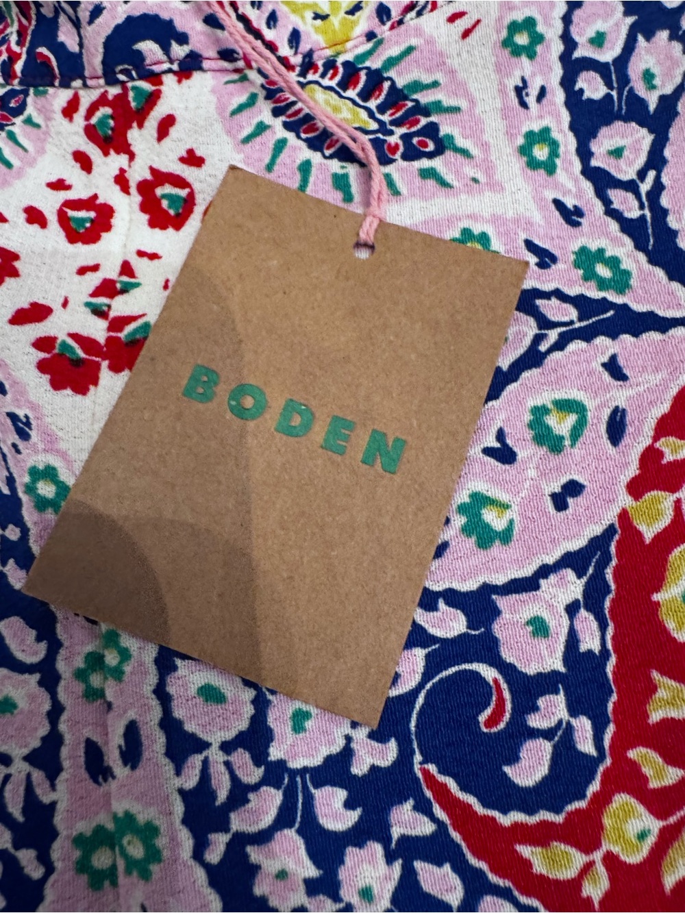 Boden Red, Blue and White Paisley Wide-Leg Palazzo Trousers SZ 4 - Picture 6 of 6